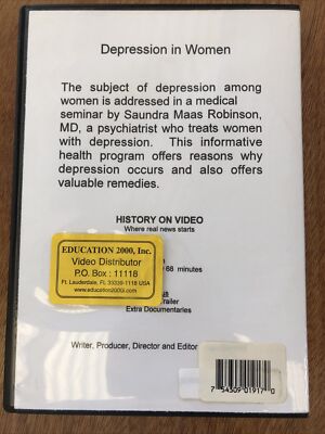 (未使用･未開封品)Depression in Women With Saundra Maas Robinson MD [DVD] Depression in Women DVD Saundra Maas Robinson, MD RARE OOP