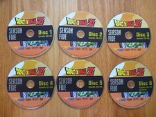 Dragon Ball Z 6-DVD Lot Complete Anime Season Five 5 Episodes 140-165 Disc Only