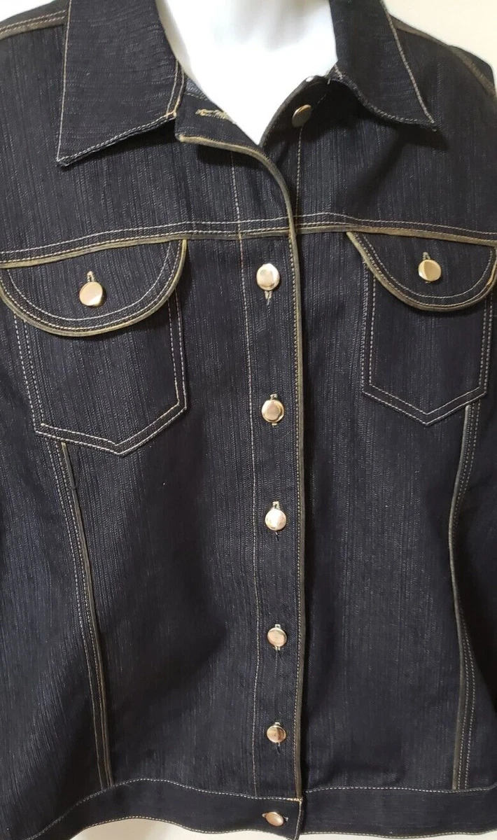 Black denim top jacket size 22