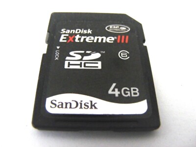 4GB SDHC Card Extreme III Class 6 ( 4 GB SDHC Extreme III ) SanDisk gebraucht