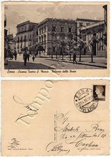 Postcard of Enna, cinema and post office - 1938