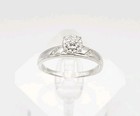 Sterling Silver Vintage Genuine Diamond Ring Size 8 — photo 1