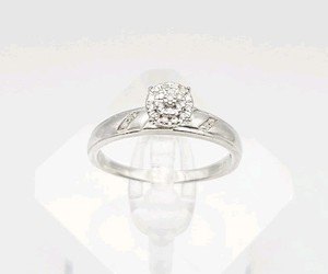 Sterling Silver Vintage Genuine Diamond Ring Size 8