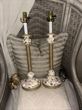 Handmade/Hand Decorated  Shell Lamps Set Of T...