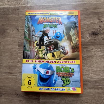 DreamWorks Monster und Aliens DVD 3D inkl. 2 3D-Brillen FSK 6 DE/EN/CZ