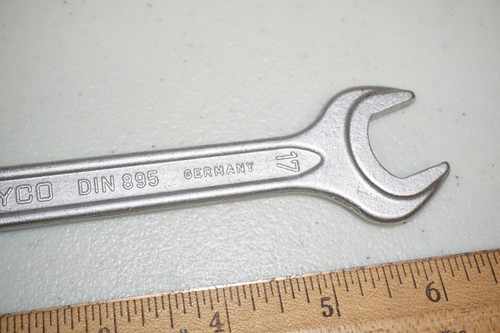 BMW Heyco DIN 895 Germany 17mm X 19mm Open End Wrench Auto Tool Kit - Picture 6 of 8
