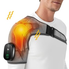 Electric Heated Shoulder Massager With Vibration Massage Brace Joint Pain Relief