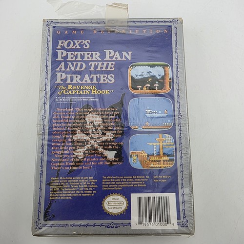 Fox’s Peter Pan and the Pirates (NES) Solo en caja - Envolvido - Sin juego, Sin hombre - Imagen 2 de 12