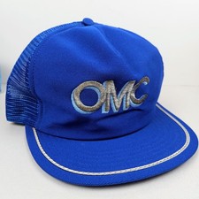 Vintage USA MADE OMC Hanes Mesh Trucker Hat Snapback Dad Cap