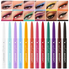 12 Colors Matte Gel Eyeliner Pencil Set Waterproof Smudge Proof Long Lasting