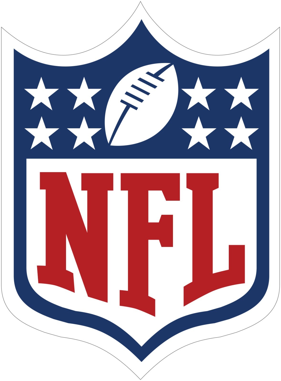 NFL 8 Stars Logo - Die Cut Laminated Vinyl Sticker Decal NFL car window