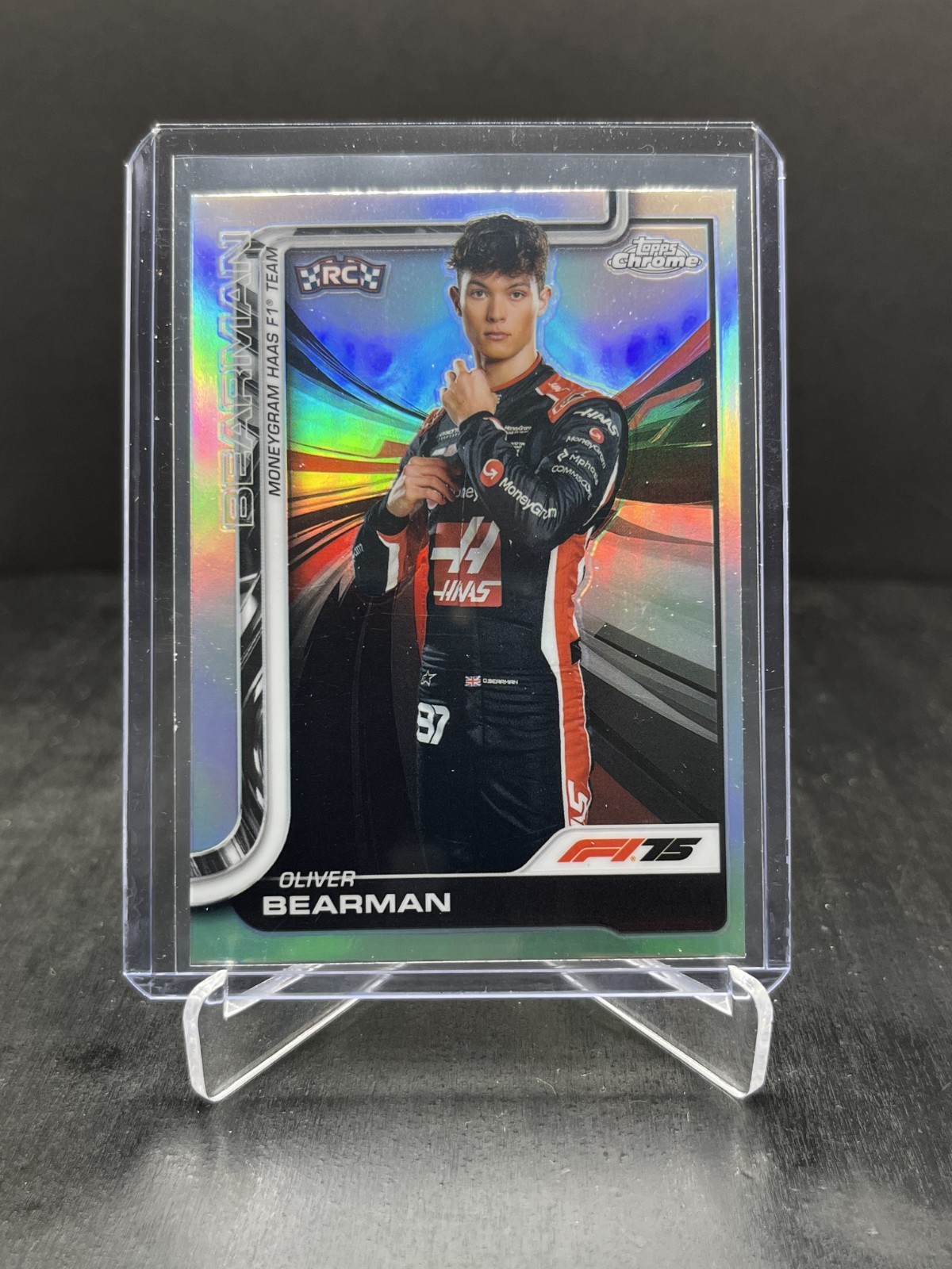 2025 Topps Chrome Formula 1 F1 Oliver Bearman RC Rookie Portrait Refractor #14