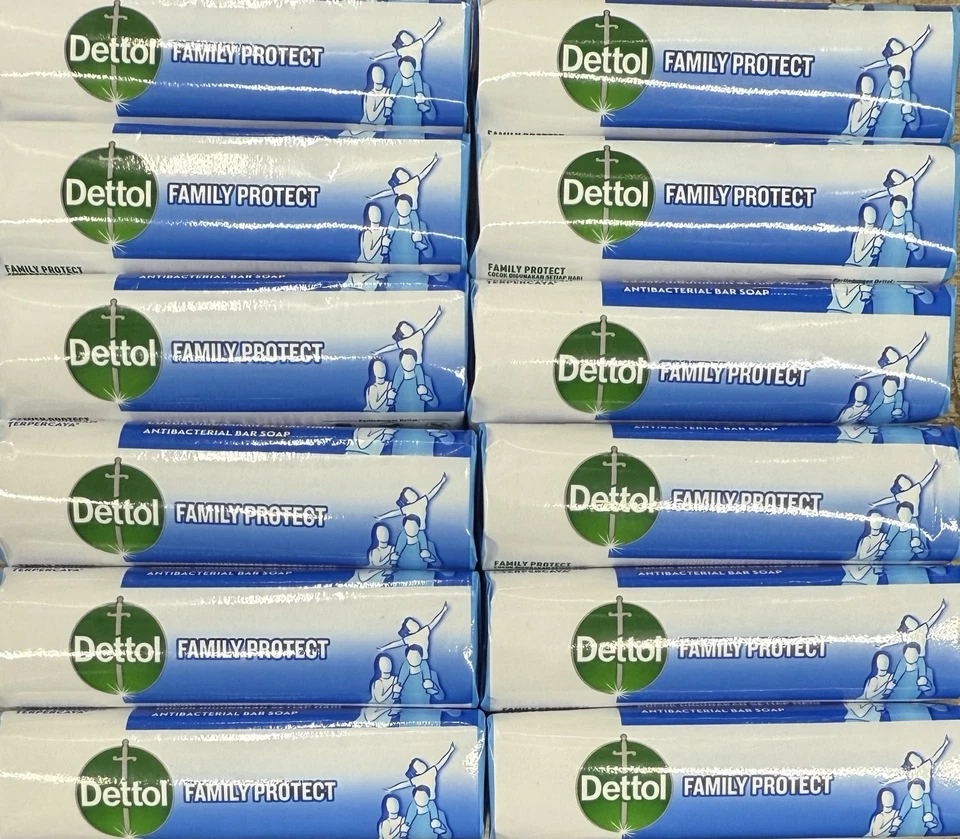 Jabón en barra Dettol Family Protect, 12 piezas X 100 gramos envío gratuito EE. UU. Foto 2 de 3