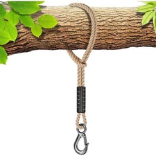 Tree Swing Rope, 19 inch, Hammock Tree Swing Hanging Strap, Heavy Duty Hook,