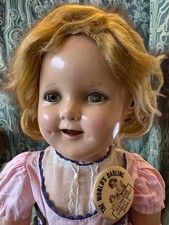 18" Shirley Temple Doll IDEAL Shirley Temple 18 Composition Sleep Eyes w/ World  