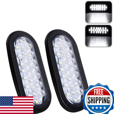 Npauto 6 Oval Led Trailer Lights 24 White Led Reverse Backup Lights Waterproof