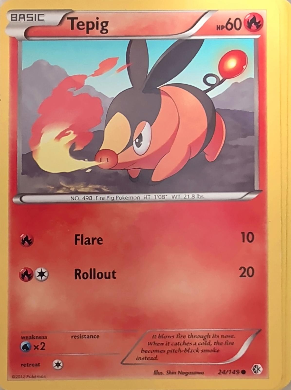 Tepig 24/149 Common Boundaries Crossed Pokemon Lightly Played