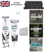 Light Grey Grout Reviver Ready Mixed Fast Drying Waterproof Tile Repair