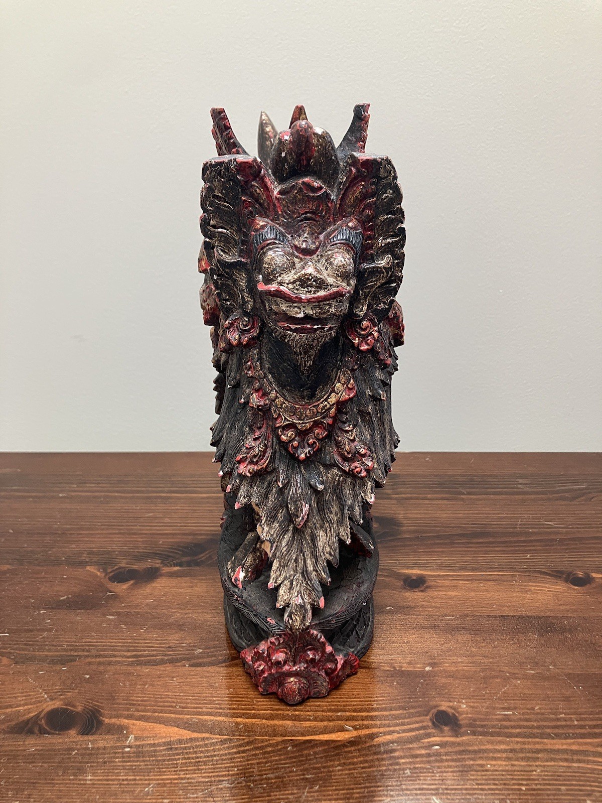 Balinese Barong Wooden Sculpture Statue Bali Indonesia 11” Pls Read