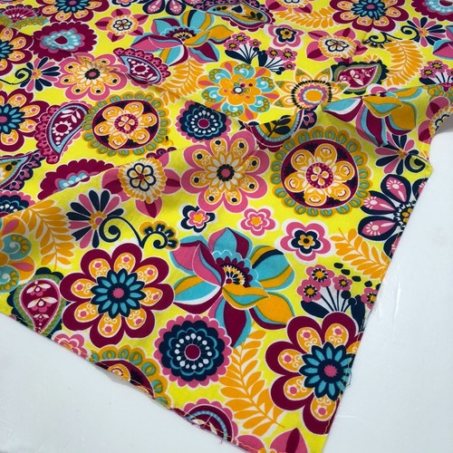 MEN Vintage Japan Cotton Bandana Paisley Multicolor Handkerchief Kerchief 20"