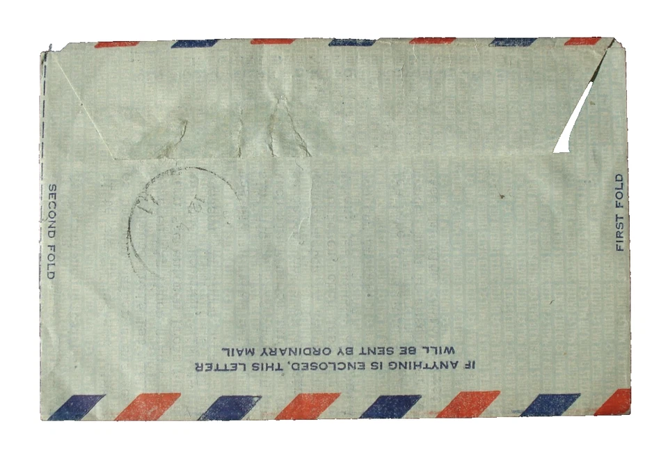 US SC UC16 AIR MAIL 10.c AEROGRAMME LETTER 1951 to TURKEY - Image 2 of 2
