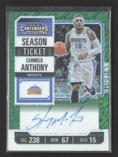 2024 Panini Contenders Prizm Carmelo Anthony #VT-MEL Green Shimmer Auto sp