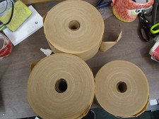 5 Rolls Paper Water Activated Tape 70 mm x 450 Feet Reinforced Tape, Natural