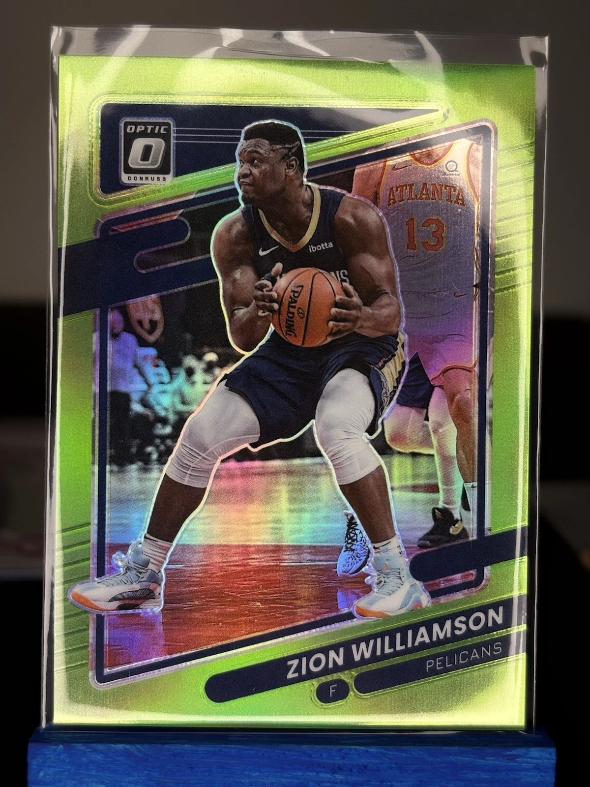 2021-22 Panini Optic Zion Williamson Lime Green Prizm 74/149 #95
