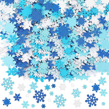 300 Pieces Snowflake Foam Stickers Bulk Christmas Glitter Self-Adhesive Snowflak