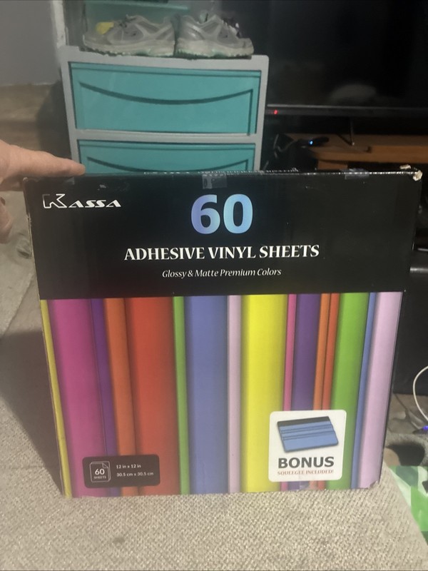 Kasha Adhesive Vinyl Sheets Glossy/matte Premium Colors 12X12 In No Squeegee -60