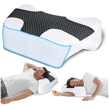Side Sleeper Pillow with Arm Hole, Upgraded Shoulder Relief System for Neck Pain
