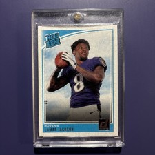 2018 Lamar Jackson Rated Rookie Card. rookie card picture
