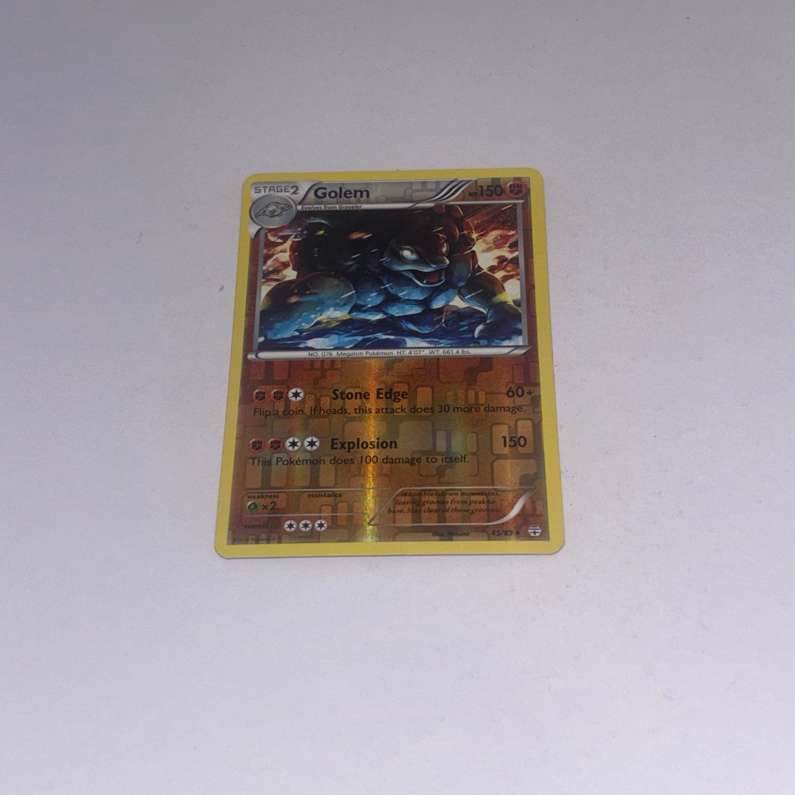 GOLEM - 45 - 83 HOLO - R - GENERATIONS - POKEMON - - REVERSE HOLO - NM/M