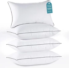 Pillows Standard Size Set of 4, Bed Pillows Set of 4, down Alternative Luxury Ho