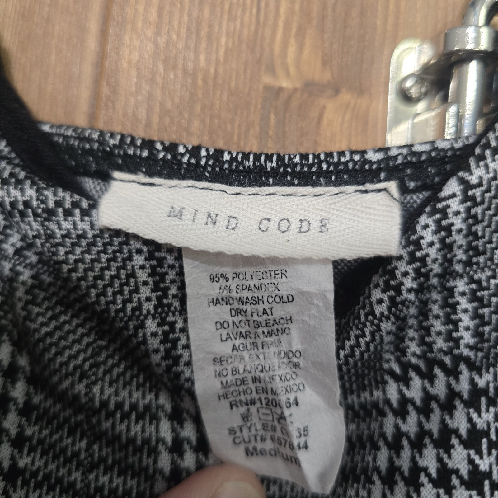 Mind Code Women’s Medium Plaid Bodycon Sheath Dre… - image 2