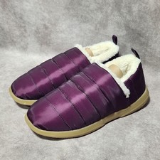 Vionic Tranquil Purple Quilted Faux Fur Sherpa Lined Orthotic Slippers Womens 9