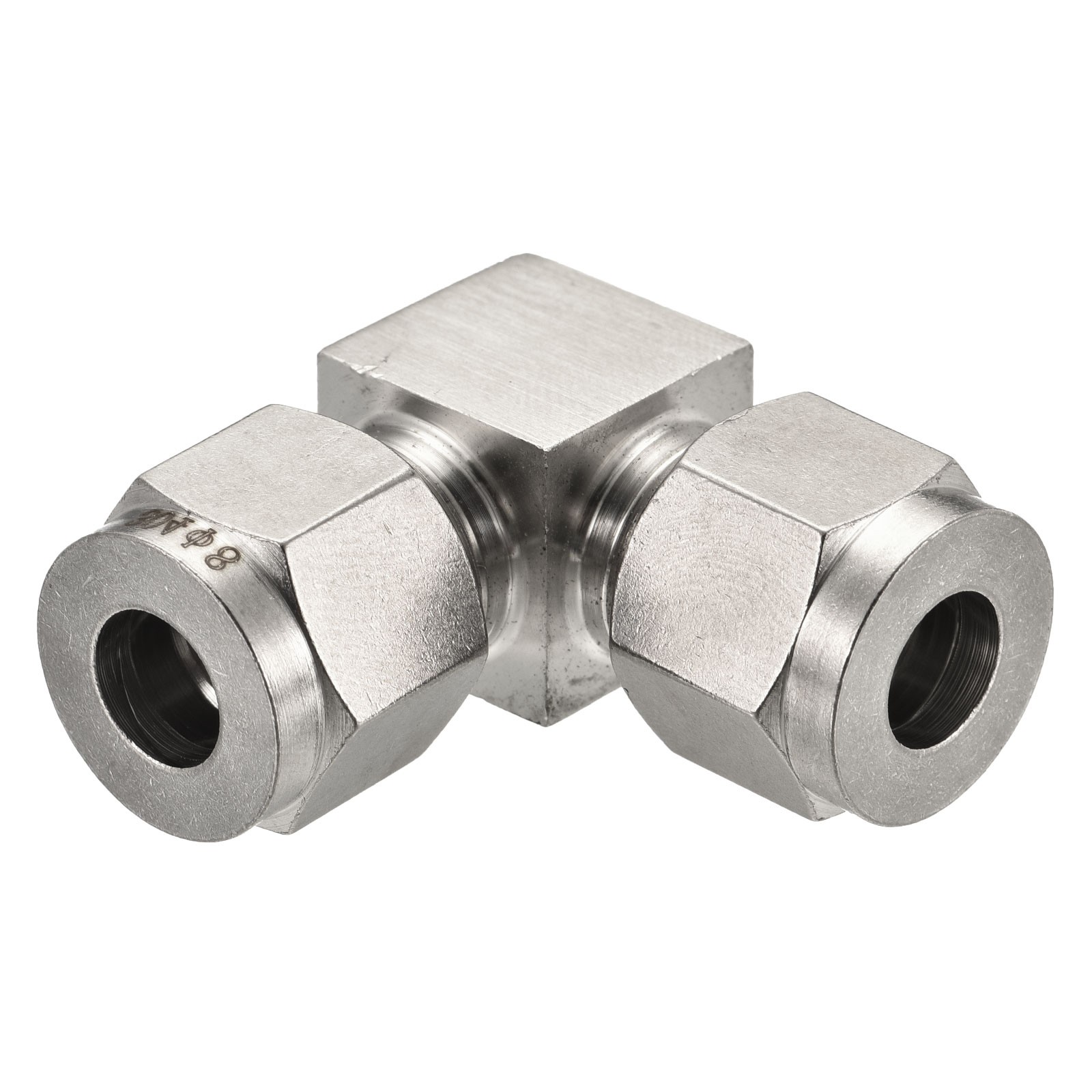 Compression Tube Fitting 8mm to 8mm OD Tube Union Elbow 90 Degree Connector New
