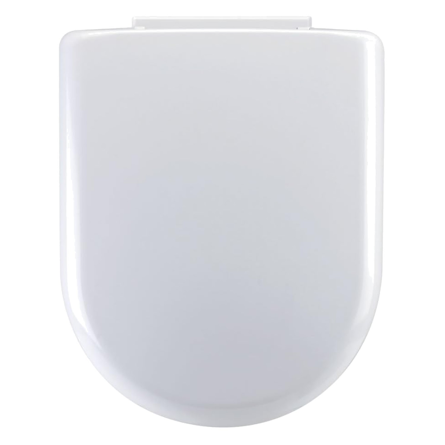 Modern D Shape Soft Close Toilet Seat - Durable White with Quick Release