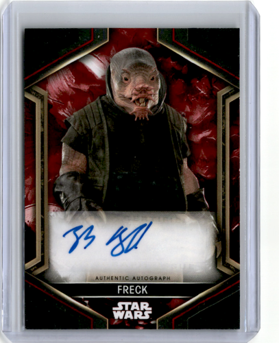 2023 Topps Star Wars: Obi-Wan Kenobi Zach Braff Auto as FRECK Red /99