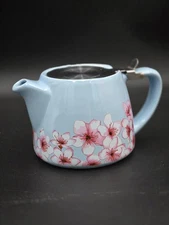 Alfred Ceramic 20oz Cherry Blossom Teapot W/Stainless Steel Lid & Infuser