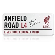 Xabi Alonso Signed Liverpool Street Sign