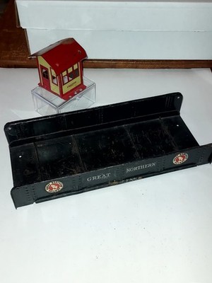 Vintage AMERICAN FLYER Bridge w/ Erector Tin Litho Train Ticket Building Lot