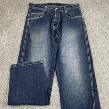 Southpole Jeans Mens Size 34x32 Fit 32x32 Dark Wash Blue 4180 Skater Baggy Y2K