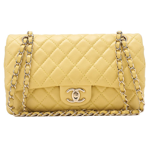 Chanel Lambskin Matelasse 25cm Double Flap Chain Shoulder Bag High r0_0724