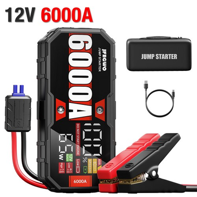 #ad Car Jump Starter 6000A Jumper Power Bank Battery Booster LED Display 12V $108.60