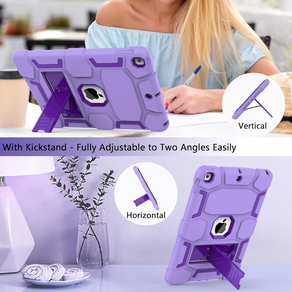 iPad 9th/8th/7th Generation 10.2 inch case Kickstand, Stylish Hybrid Three Layer - Image 3 of 4
