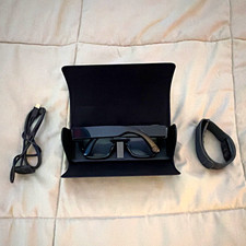 Ray-Ban Meta Smart Glasses Black Frame w/ Charging Cable, Wrist Strap