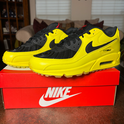 Nike Air Max 90 Total 90 Laser Shoes Soccer Casual Retro Yellow