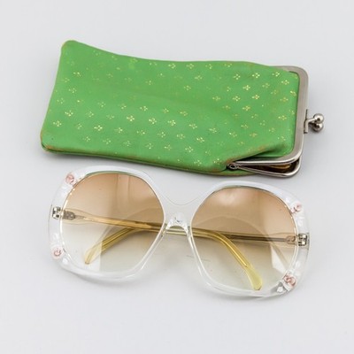 Brille - Vintage 70er Jahre - Rosendekor graviert im Gestell - Anjou