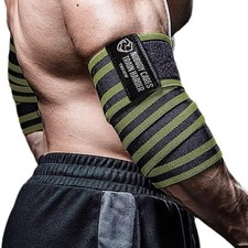 Elastic Elbow Wraps for Weightlifting - Compression Support Straps for Gym  Cro